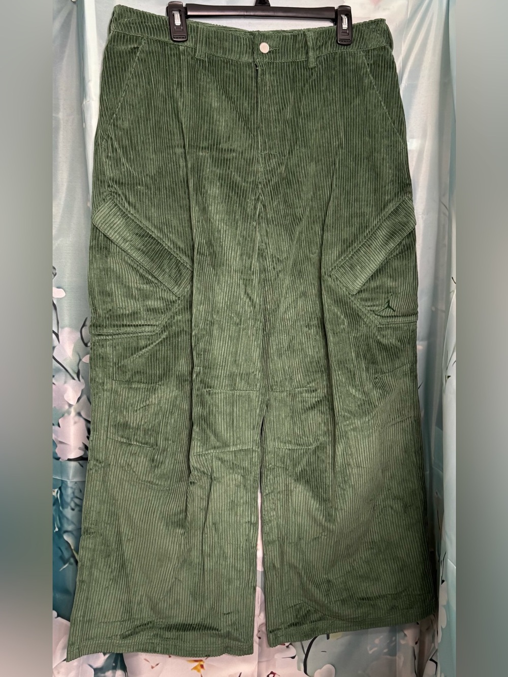 NWT Nike Jordan Flight Loose Fit Wide Leg Corduroy Pants Green Large